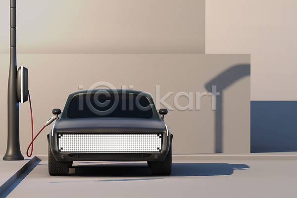 사람없음 3D PSD 디지털합성 편집이미지 가로등 그린에너지 그림자 베이지색 자연보호 전기자동차 전기충전 충전 충전기 친환경 친환경자동차 편집 편집소스