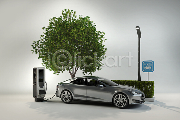 사람없음 3D PSD 디지털합성 편집이미지 가로등 그린에너지 나무 자연보호 전기자동차 충전 충전기 충전소 친환경 친환경자동차 편집 편집소스 회색