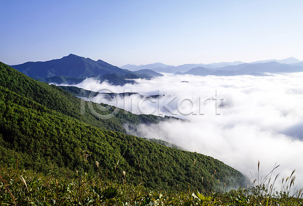 사람없음 JPG 포토 구름(자연) 국내여행 산 산등성이 야외 운해 자연 주간 풍경(경치) 하늘 한국