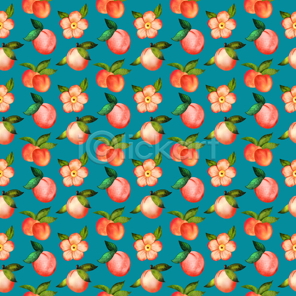 사람없음 JPG 포토 해외이미지 디자인 백그라운드 복사꽃 복숭아 잎 패턴 패턴백그라운드