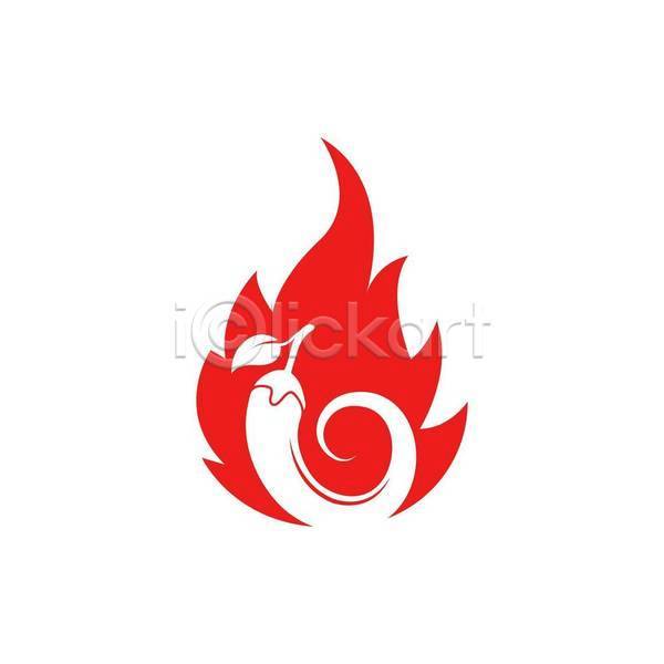 뜨거움 매움 사람없음 EPS 아이콘 해외이미지 고추 매운맛 불 빨간색 심볼 흰색