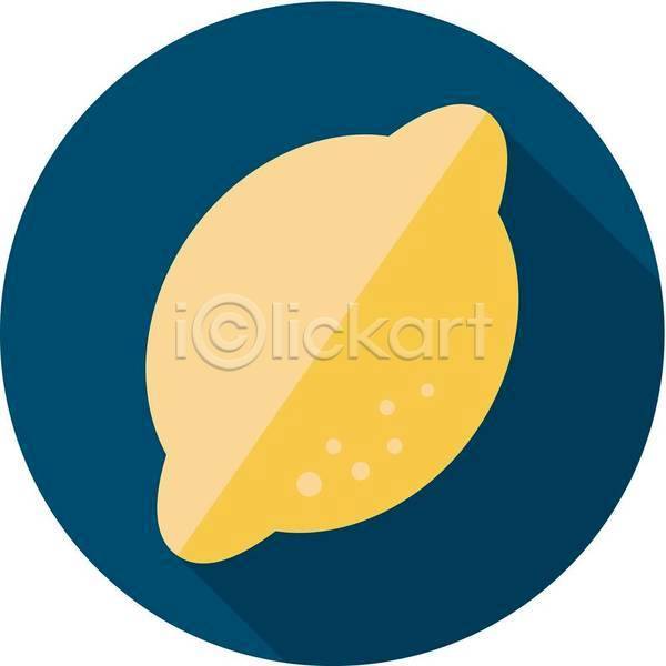사람없음 EPS 일러스트 해외이미지 노란색 레몬 심플 원형