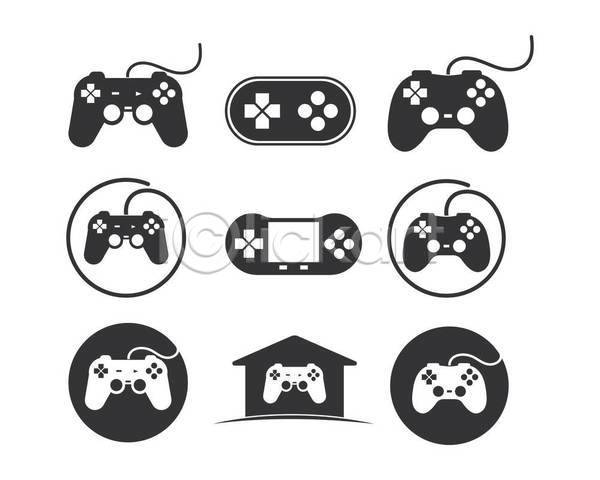 사람없음 EPS 아이콘 해외이미지 검은색 게임 게임기 디지털 비디오게임 심볼 집모양 휴대용게임기