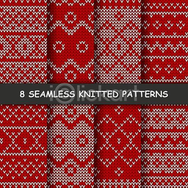따뜻함 사람없음 EPS 일러스트 해외이미지 다양 디자인 뜨개질 백그라운드 빨간색 직물 질감 패턴