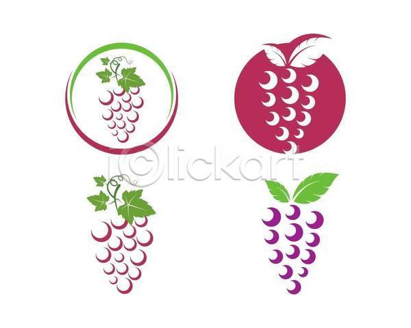 사람없음 EPS 아이콘 해외이미지 과일 디자인 보라색 심볼 와인 포도 포도송이 포도잎