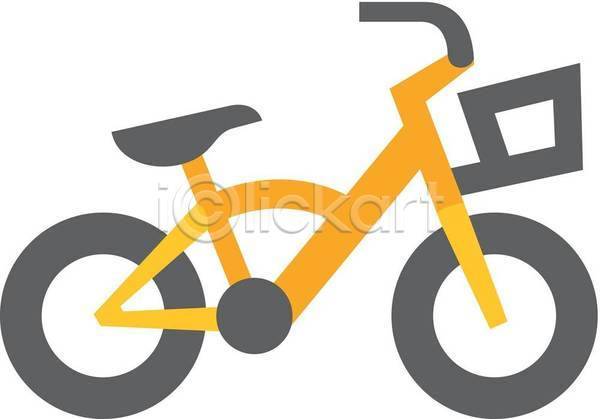 사람없음 EPS 일러스트 해외이미지 노란색 바구니 어린이자전거 자전거 회색