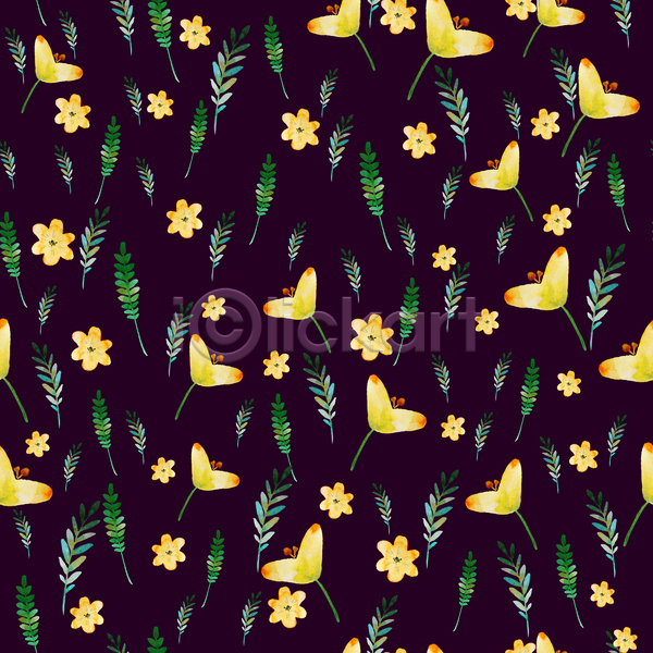 사람없음 JPG 포토 해외이미지 검은색 꽃 디자인 백그라운드 잎 패턴 패턴백그라운드