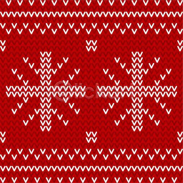 따뜻함 사람없음 EPS 일러스트 해외이미지 눈송이 디자인 뜨개질 백그라운드 별 빨간색 직물 질감 크리스마스 패턴