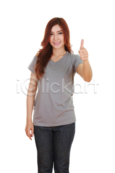 만족 성공 행복 10대 동양인 사람 여자 한명 JPG 템플릿 포토 해외이미지 T 고립 공백 긍정 디자인 모델 백그라운드 보여주기 사인 셔츠 손 손가락 엄지손가락 일본 태국 티셔츠 학생 한국 회색 흰색