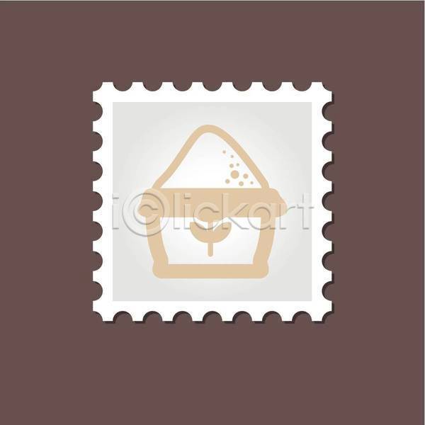 사람없음 EPS 일러스트 해외이미지 밀가루 우표 포대 포대자루 흰색