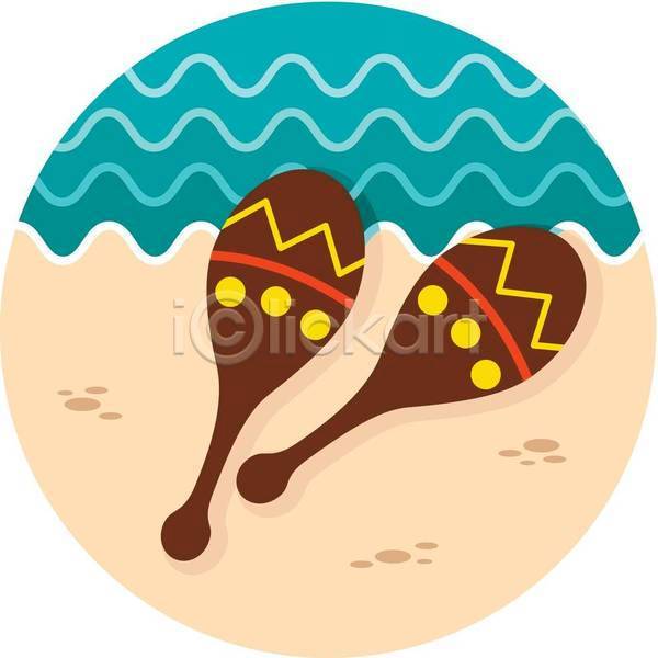 사람없음 EPS 아이콘 일러스트 해외이미지 마라카스 여름(계절) 해변