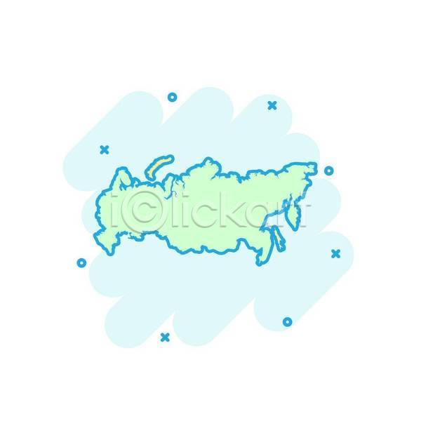 사람없음 EPS 아이콘 일러스트 해외이미지 나라 러시아 민트색 지도