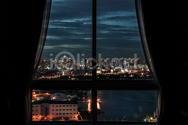 사람없음 JPG 실루엣 포토 해외이미지 구름(자연) 도시 도시풍경 방콕 실내 야간 야경 어둠 일몰 창가 창문 태국 하늘