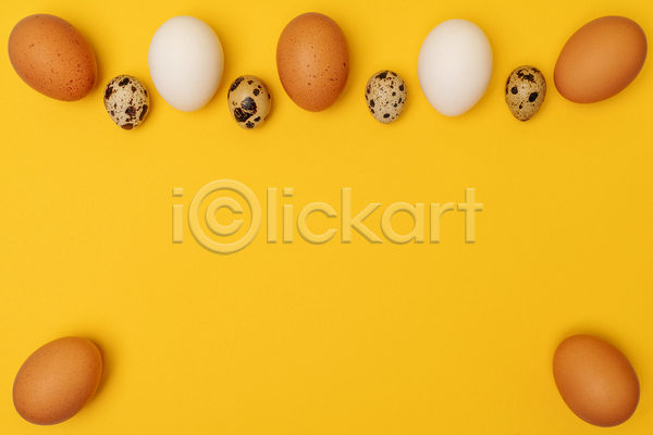 사람없음 JPG 포토 하이앵글 해외이미지 계란 노란배경 메추라기알 메추리알 실내 카피스페이스