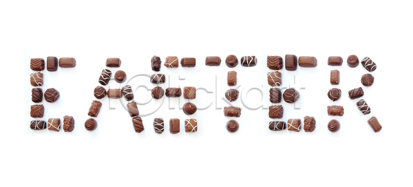 달콤 사람없음 JPG 포토 해외이미지 고립 과자 단어 백그라운드 부활절 사탕 어둠 우유 초콜릿 크림 텍스트 편지 해외포토 흰색