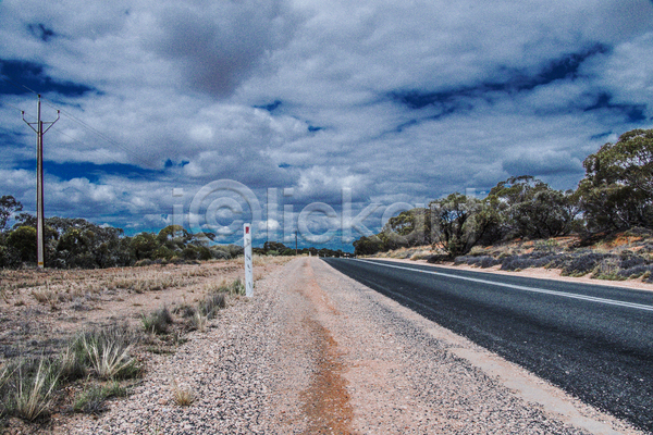 고독 활발 사람 사람없음 JPG 포토 해외이미지 가을(계절) 거리 도로 사막 스텝 아스팔트(도로) 야외 여행 주간 파란색 호주