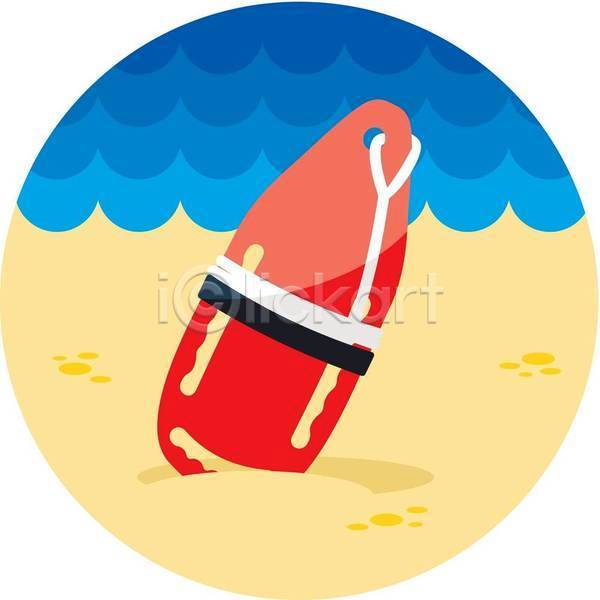 사람없음 EPS 아이콘 일러스트 해외이미지 구명용품 여름(계절) 해변