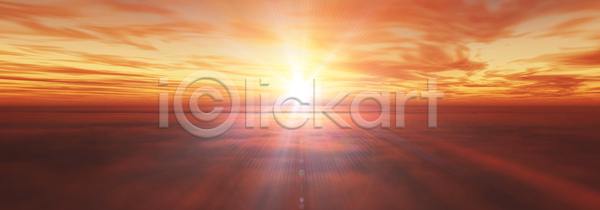 사람없음 JPG 포토 해외이미지 구름(자연) 맑음 야외 웅장함 일출 태양 파노라마 풍경(경치) 하늘 햇빛