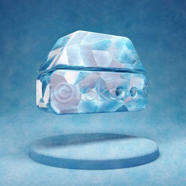 사람없음 3D JPG 입체 포토 해외이미지 얼음 오브젝트 파란색 하드디스크