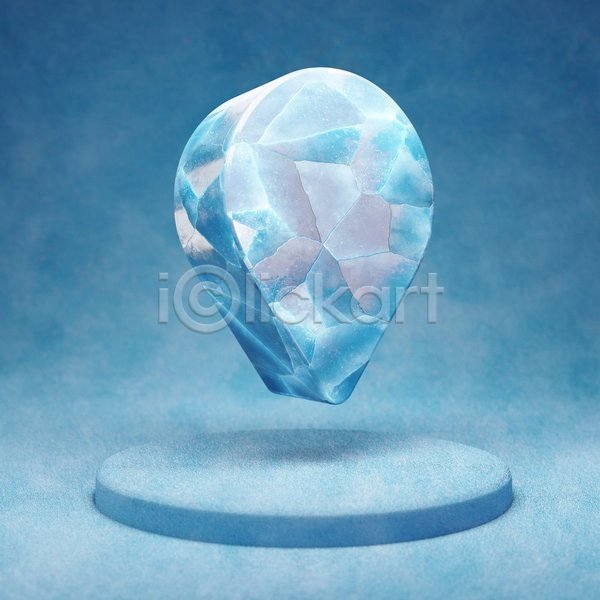사람없음 3D JPG 입체 포토 해외이미지 얼음 오브젝트 위치 파란색