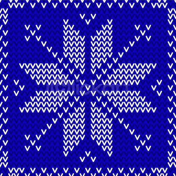 따뜻함 사람없음 EPS 일러스트 해외이미지 눈송이 디자인 뜨개질 백그라운드 직물 질감 파란색