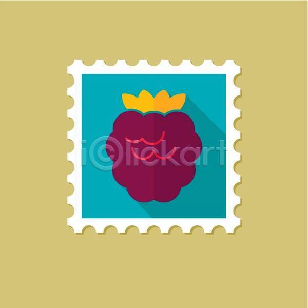 사람없음 EPS 아이콘 일러스트 해외이미지 디자인 산딸기 우표