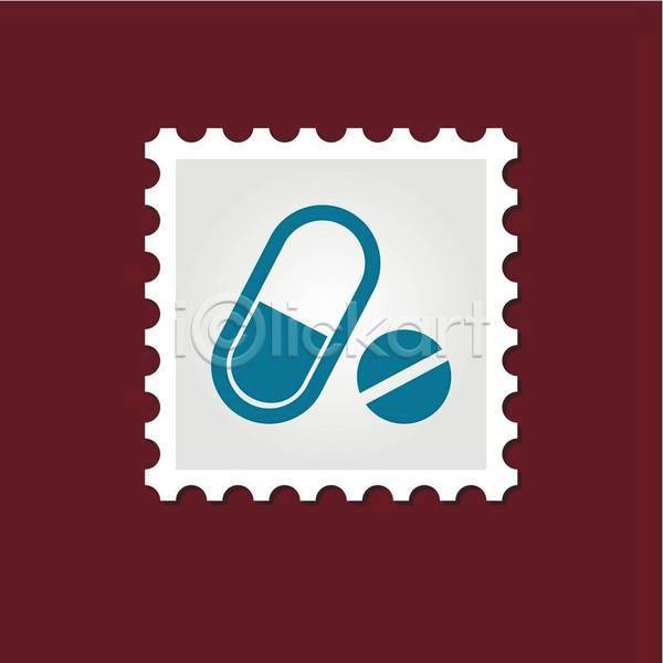 사람없음 EPS 일러스트 해외이미지 디자인 알약 우표