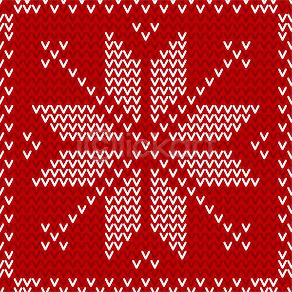 따뜻함 사람없음 EPS 일러스트 해외이미지 눈송이 디자인 뜨개질 백그라운드 빨간색 직물 질감 패턴