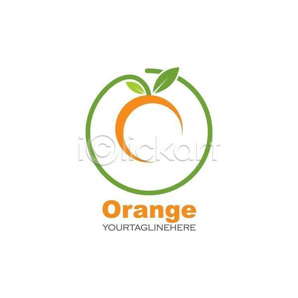 사람없음 EPS 아이콘 해외이미지 디자인 심볼 오렌지 잎 주황색 초록색