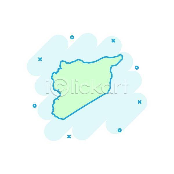 사람없음 EPS 아이콘 일러스트 해외이미지 나라 민트색 시리아 지도