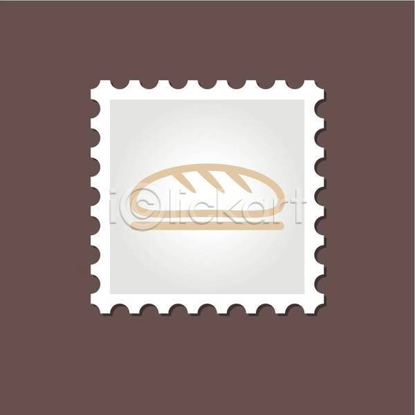 사람없음 EPS 아이콘 일러스트 해외이미지 디자인 빵 우표
