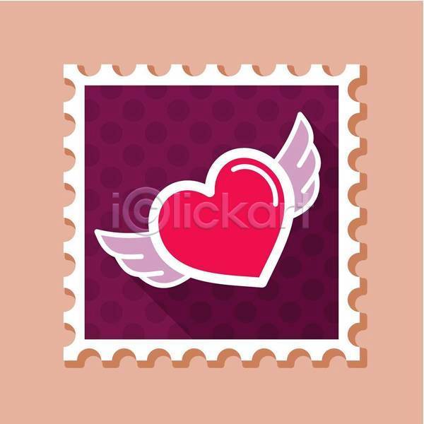 사랑 사람없음 EPS 아이콘 일러스트 해외이미지 디자인 우표 하트
