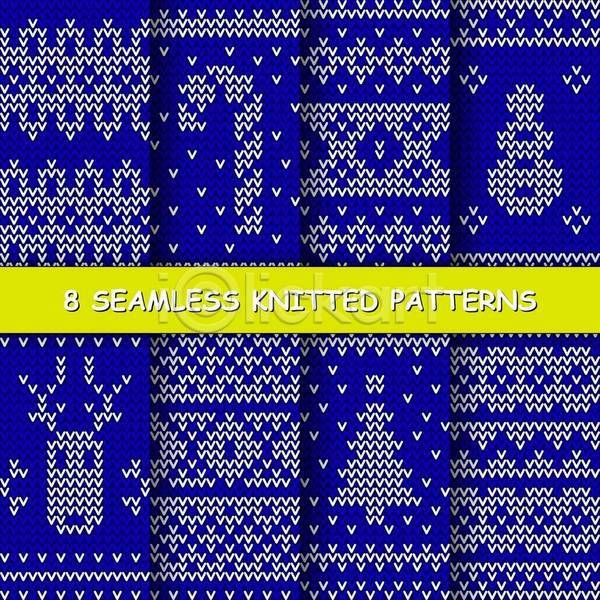 따뜻함 사람없음 EPS 일러스트 해외이미지 눈사람 눈송이 다양 디자인 뜨개질 루돌프 백그라운드 사슴 지팡이장식 직물 질감 크리스마스 크리스마스장식지팡이 크리스마스지팡이 크리스마스트리 파란색 패턴