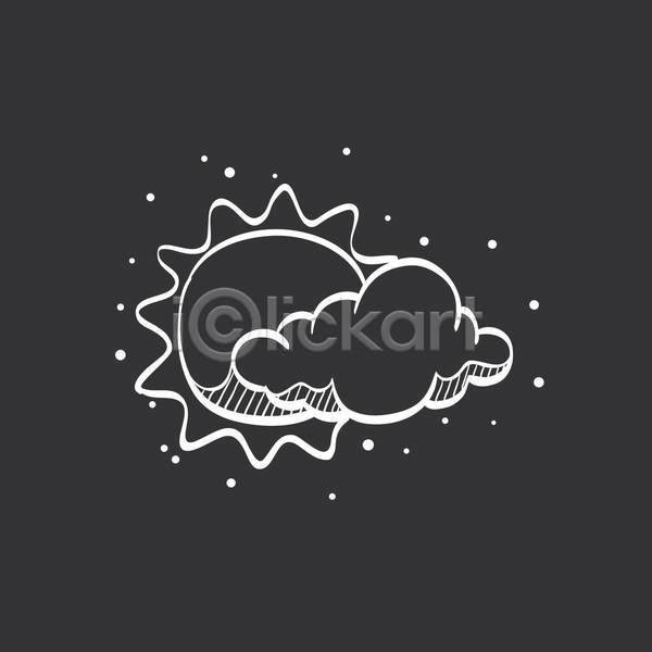 사람없음 EPS 아이콘 일러스트 해외이미지 검은색 구름(자연) 날씨 태양 흰색