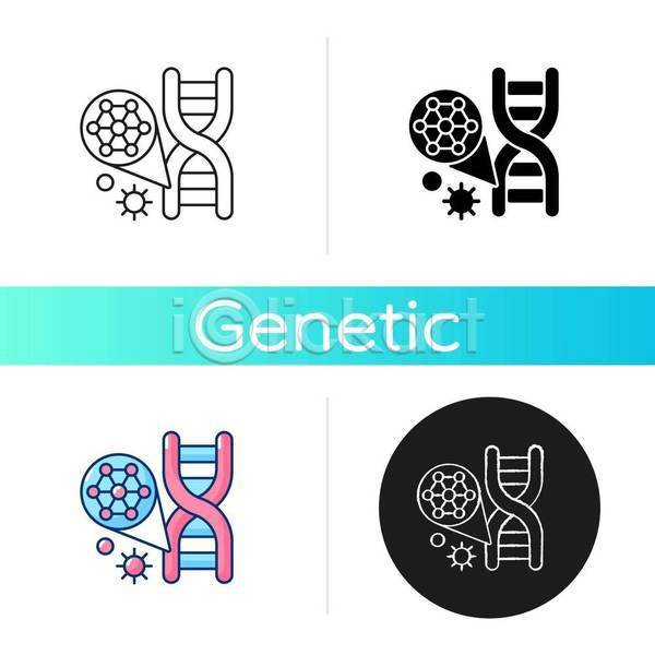 분석 사람없음 EPS 일러스트 해외이미지 DNA 공학 디자인 생명공학 염색체 유전 플랫