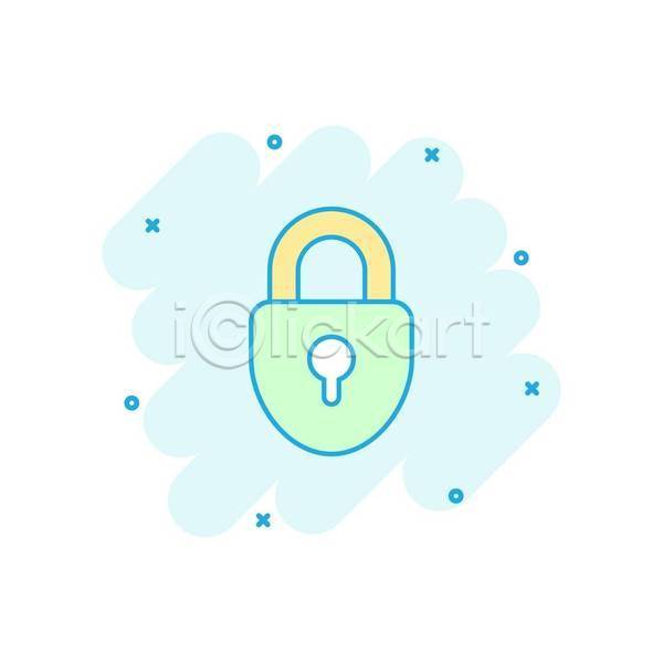 사람없음 EPS 아이콘 일러스트 해외이미지 민트색 보안 열쇠구멍 자물쇠