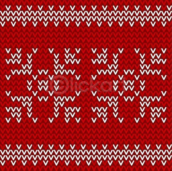 따뜻함 사람없음 EPS 일러스트 해외이미지 눈송이 디자인 뜨개질 백그라운드 빨간색 십자가 십자가모양 직물 질감 패턴