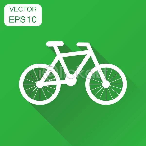 사람없음 EPS 라인일러스트 일러스트 해외이미지 자전거 초록색