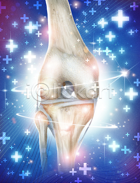 사람없음 PSD 일러스트 건강 건강관리 관절 관절뼈 관절염 무릎 무릎통증 빛 십자모양 의학 치료 파란색 회복