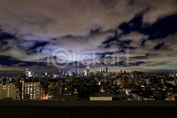 사람없음 JPG 포토 고층빌딩 구름(자연) 뉴욕 도시 도시풍경 빌딩 야간 야경 야외 하늘 해외풍경