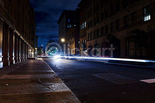 사람없음 JPG 장노출 포토 궤적 뉴욕 도로 도시 빛 아스팔트(도로) 야간 야경 야외 어둠 해외풍경