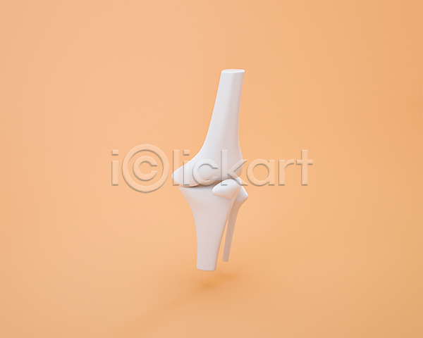 사람없음 3D 3D아이콘 PSD 디지털합성 편집이미지 3D소스 무릎 뼈 주황색 편집 편집소스