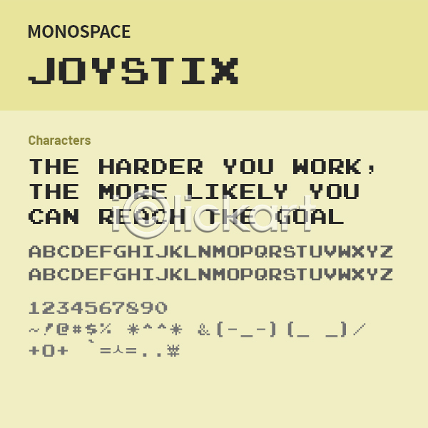 사람없음 OTF 설치폰트 Joystix(서체) JoystixMonospace(서체) Typodermic(서체) 낱개폰트 디자인서체 복고체 비디오게임체 알파벳 영문폰트 영어 폰트 픽셀체