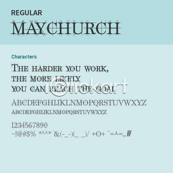 사람없음 OTF 설치폰트 Maychurch(서체) Typodermic(서체) 낱개폰트 디자인서체 레귤러체 알파벳 영문폰트 영어 폰트