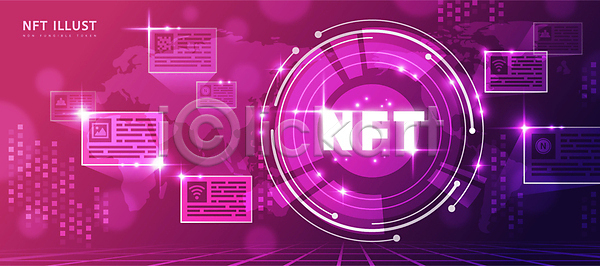 사람없음 AI(파일형식) 일러스트 4차산업 NFT QR코드 디지털 디지털산업 백그라운드 분홍색 블록체인 세계지도 와이드컷 와이파이 원형 정보 타이포그라피 회로판