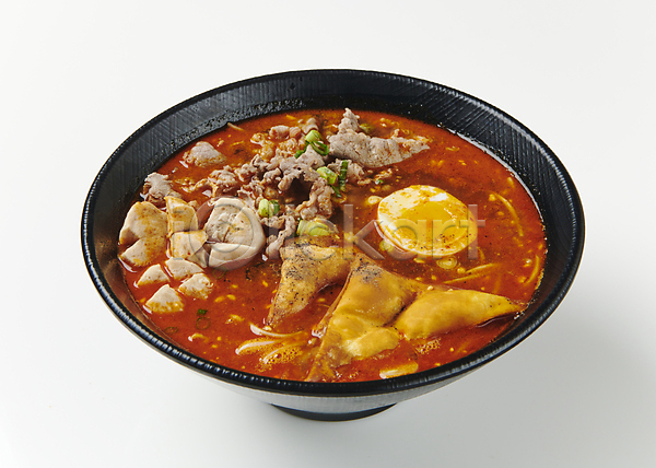 사람없음 JPG 포토 계란 그릇 동남아음식 똠얌쌀국수 로컬푸드 실내 쌀국수 태국음식 흰배경