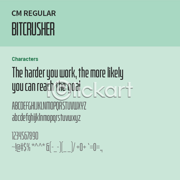 사람없음 OTF 설치폰트 Bitcrusher(서체) Typodermic(서체) 낱개폰트 디자인서체 레귤러체 알파벳 영문폰트 영어 폰트
