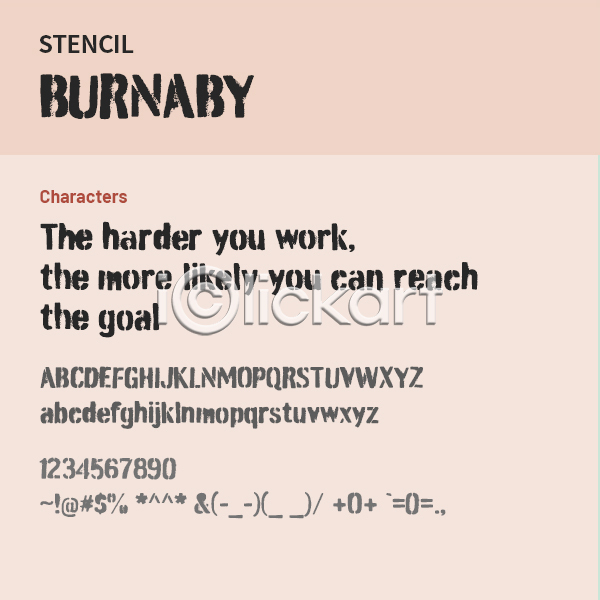 사람없음 OTF 설치폰트 Typodermic(서체) burnabystencil(서체) 낱개폰트 디자인서체 산세리프체 알파벳 영문폰트 영어 폰트