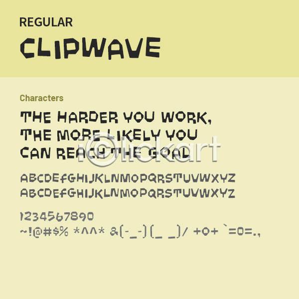 사람없음 OTF 설치폰트 Typodermic(서체) clipwave(서체) 낱개폰트 디자인서체 레귤러체 만화체 알파벳 영문폰트 영어 폰트