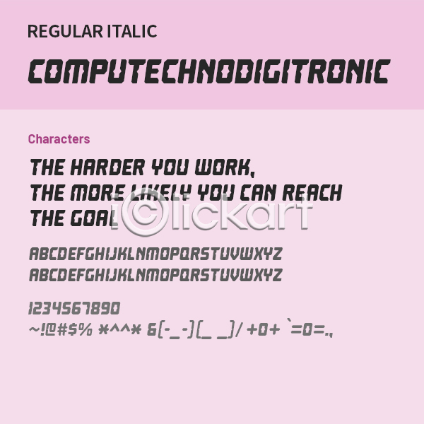 사람없음 OTF 설치폰트 Typodermic(서체) computechnodigitronic(서체) 낱개폰트 디자인서체 레귤러체 알파벳 영문폰트 영어 이탤릭체 폰트